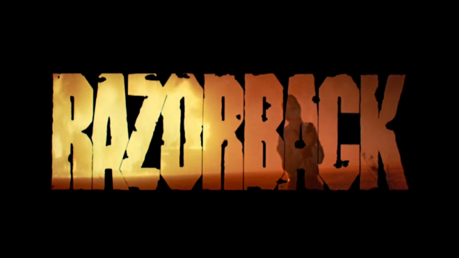IMAGE: Still - Razorback (1984) main title card